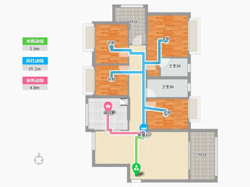 湖南省-常德市-紫御华庭-120.98-户型库-动静线