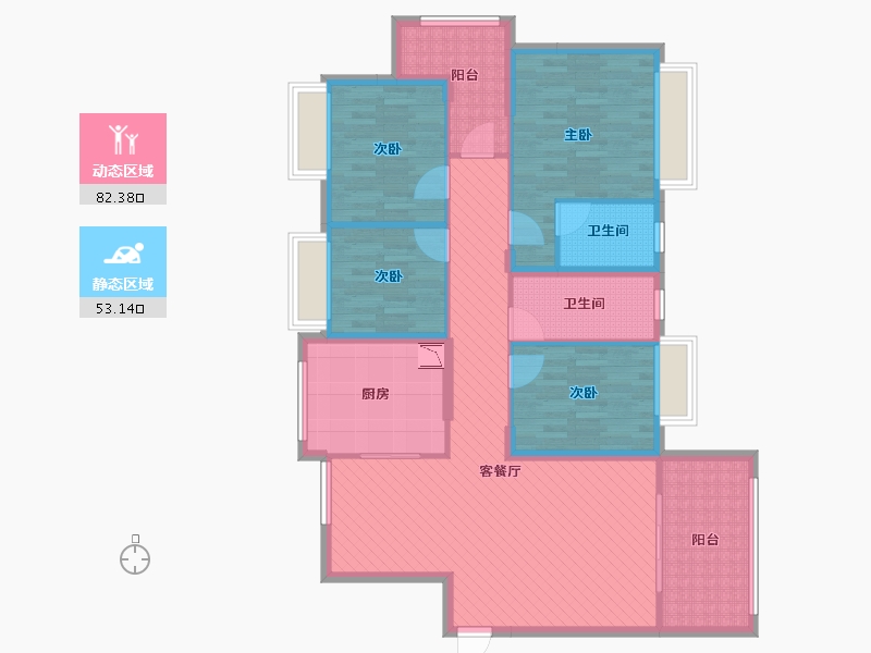 湖南省-常德市-紫御华庭-120.98-户型库-动静分区