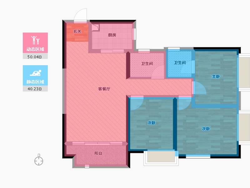 湖南省-株洲市-山水洲城-77.68-户型库-动静分区