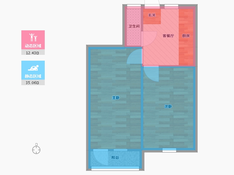 上海-上海市-漕溪一村-42.21-户型库-动静分区