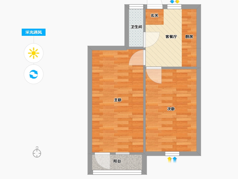 上海-上海市-漕溪一村-42.21-户型库-采光通风