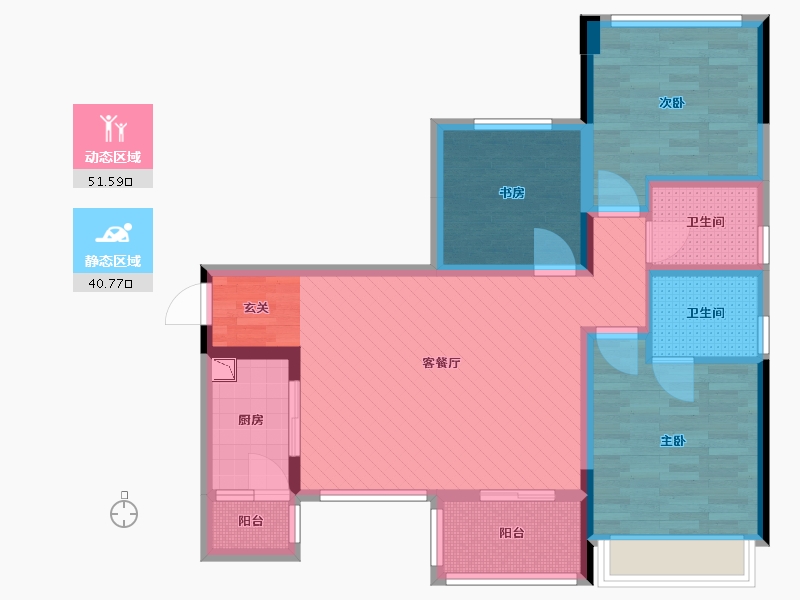 四川省-资阳市-佳家鼎晟泓府-79.73-户型库-动静分区