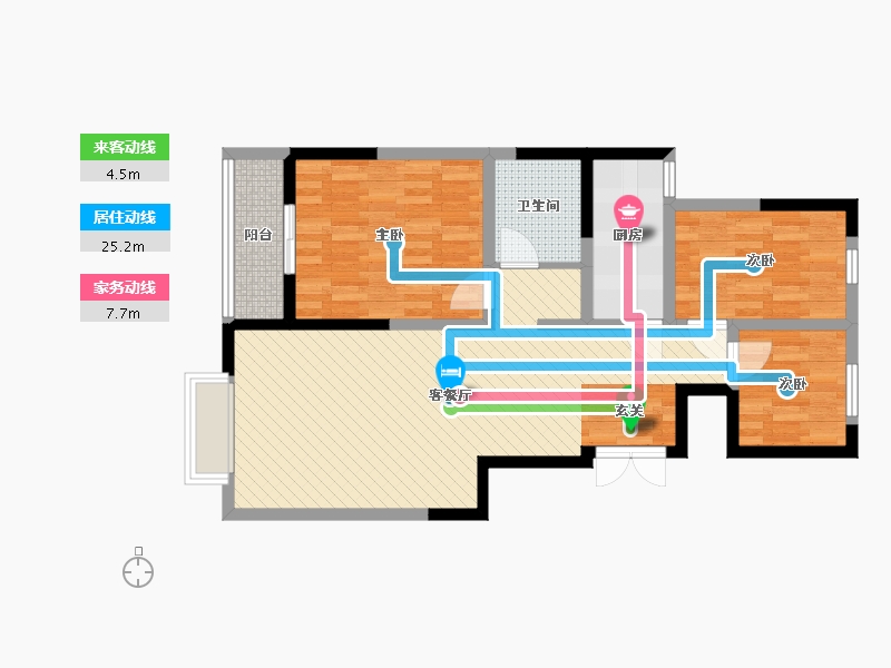 山西省-临汾市-新益华苑-82.00-户型库-动静线