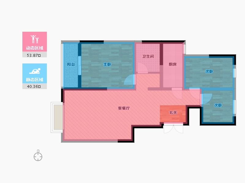 山西省-临汾市-新益华苑-82.00-户型库-动静分区