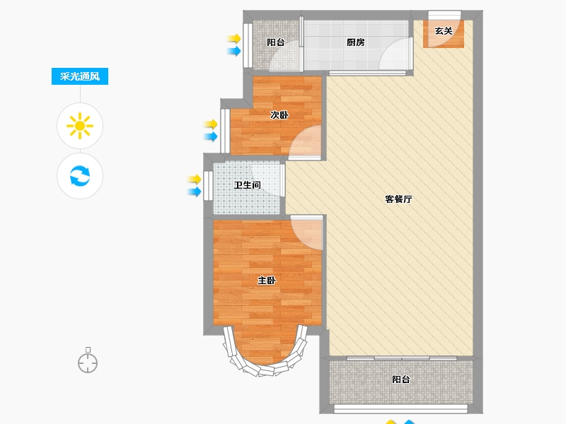 广东省-深圳市-水晶之城四期-58.11-户型库-采光通风