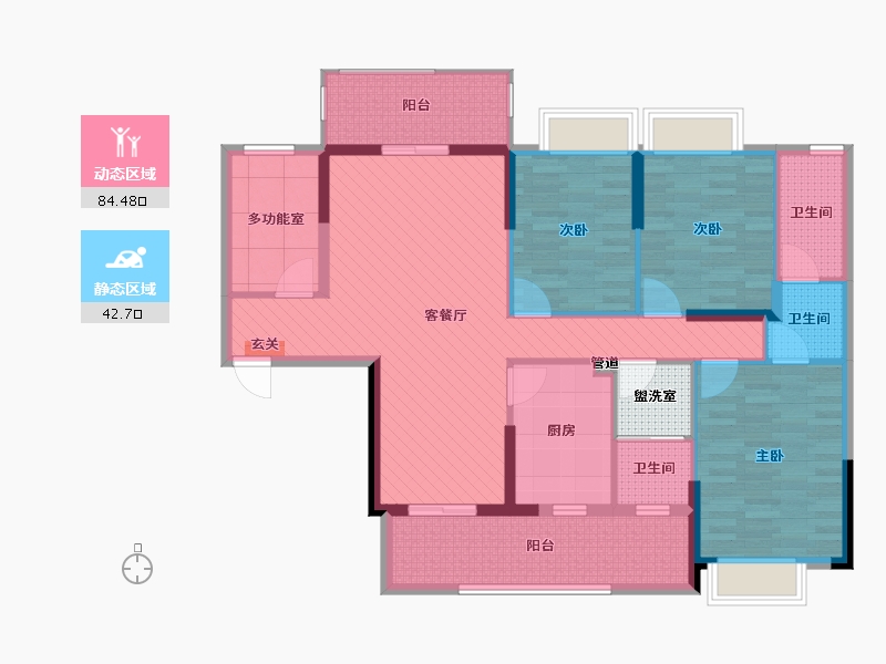 湖南省-永州市-万佳名城-115.20-户型库-动静分区