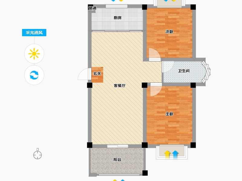 江苏省-盐城市-壹品仕家-77.71-户型库-采光通风