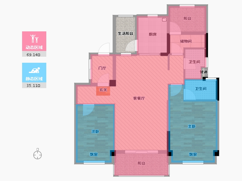 重庆-重庆市-未知-96.01-户型库-动静分区