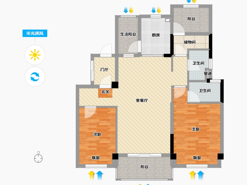 重庆-重庆市-未知-96.01-户型库-采光通风