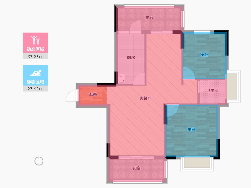 贵州省-毕节市-阳光城-77.04-户型库-动静分区