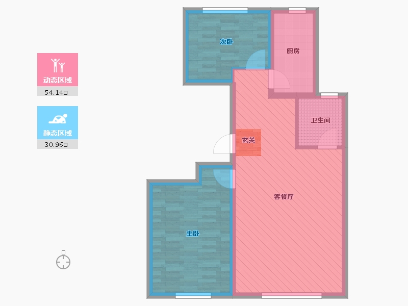 内蒙古自治区-呼伦贝尔市-天鹅湾三期-76.11-户型库-动静分区