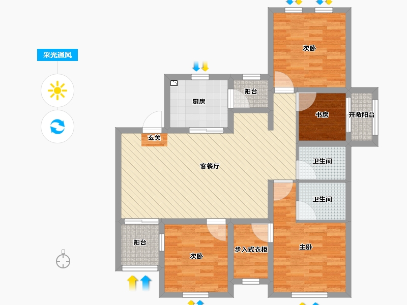 山东省-临沂市-致远翡翠园-91.23-户型库-采光通风