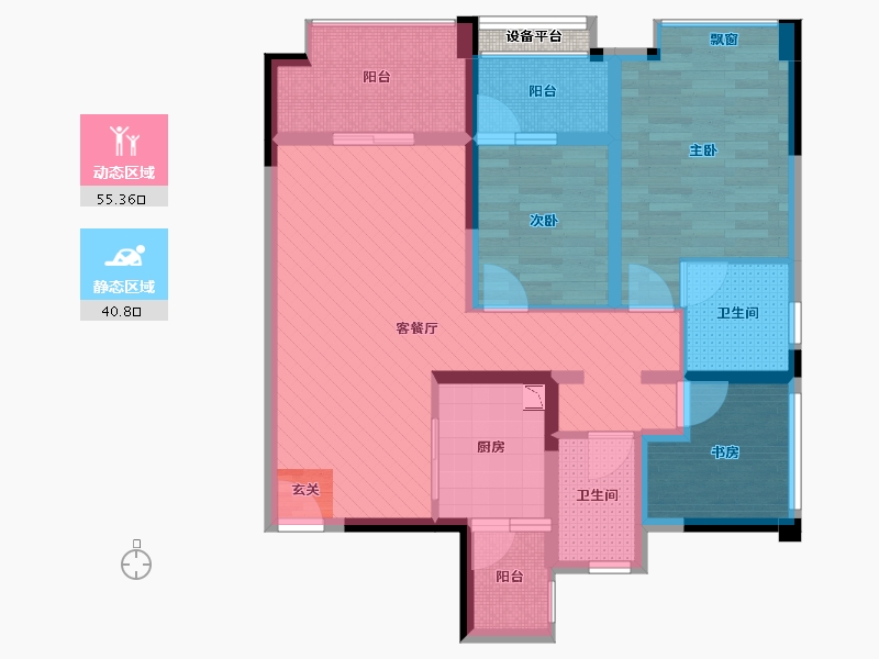 四川省-眉山市-北城时代-84.02-户型库-动静分区