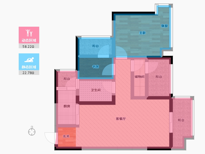 四川省-遂宁市-远成中心-67.57-户型库-动静分区