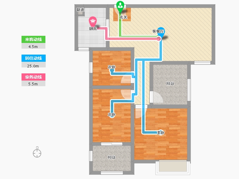 河南省-郑州市-祝福红城-80.00-户型库-动静线