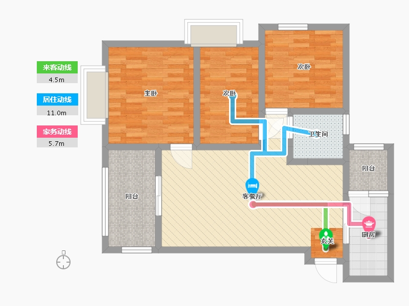 湖北省-十堰市-汉成天地-75.00-户型库-动静线