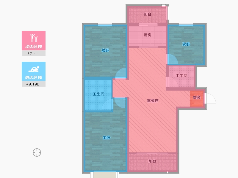 山西省-大同市-中央公园-93.58-户型库-动静分区