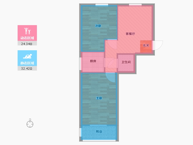 北京-北京市-首师大附中宿舍楼-50.18-户型库-动静分区