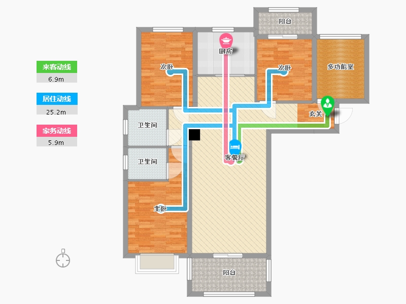 山东省-临沂市-嘉益香槟城-108.01-户型库-动静线