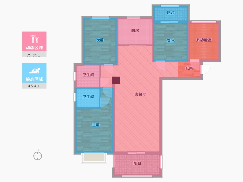 山东省-临沂市-嘉益香槟城-108.01-户型库-动静分区