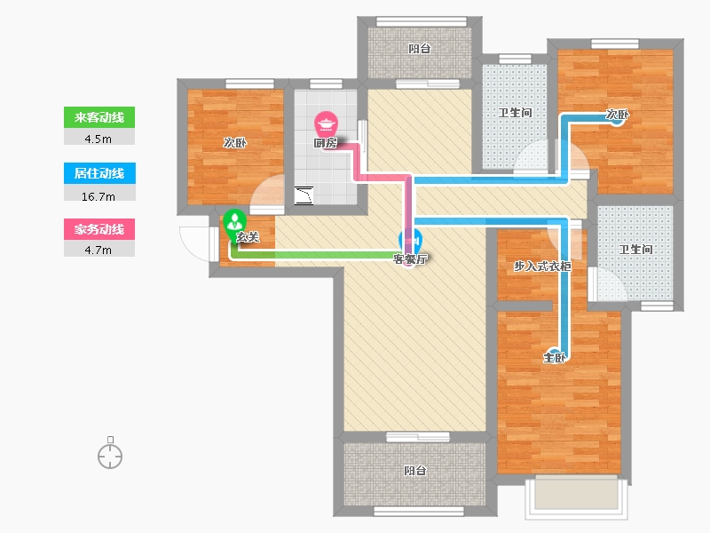 河南省-驻马店市-建业・十八城-85.82-户型库-动静线