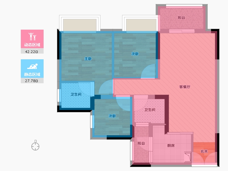 重庆-重庆市-欧鹏教育城-59.50-户型库-动静分区