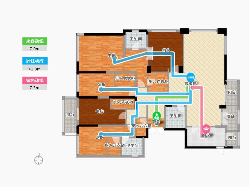 浙江省-杭州市-朗郡庭园-228.28-户型库-动静线