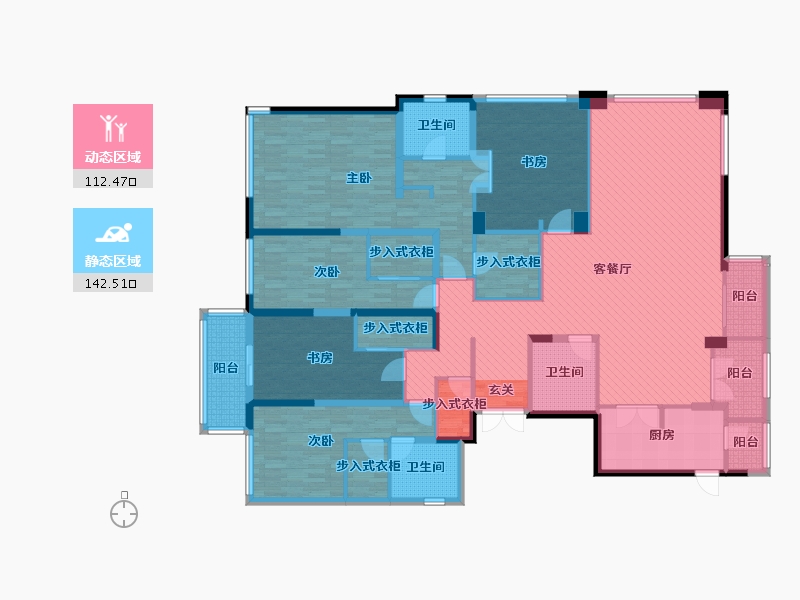 浙江省-杭州市-朗郡庭园-228.28-户型库-动静分区