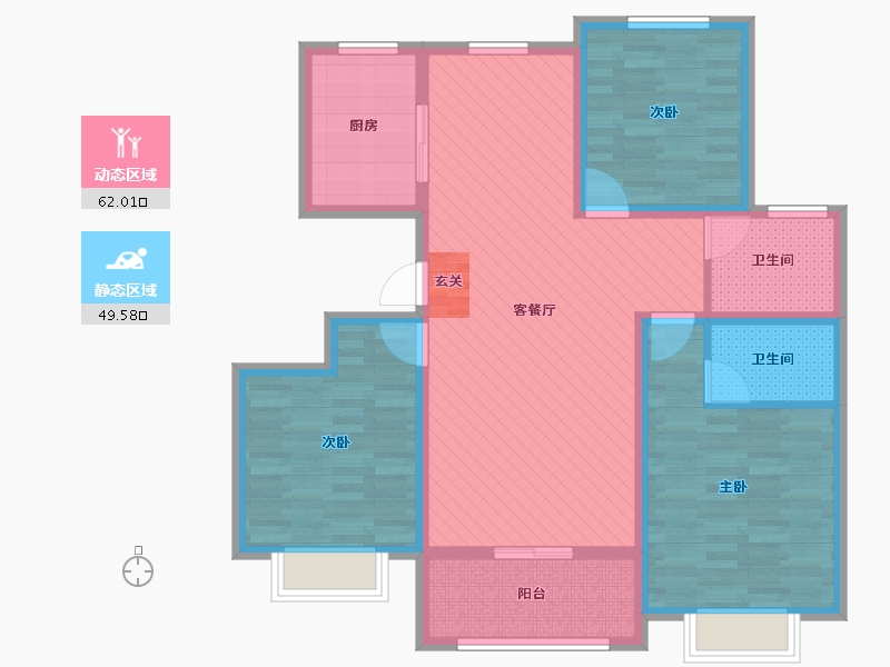 河北省-邯郸市-温泉小镇-98.14-户型库-动静分区