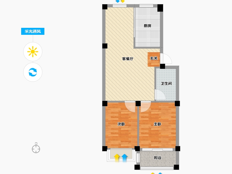 山东省-威海市-装修123-61.09-户型库-采光通风