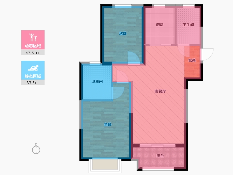 上海-上海市-华谊逸品澜湾-71.20-户型库-动静分区