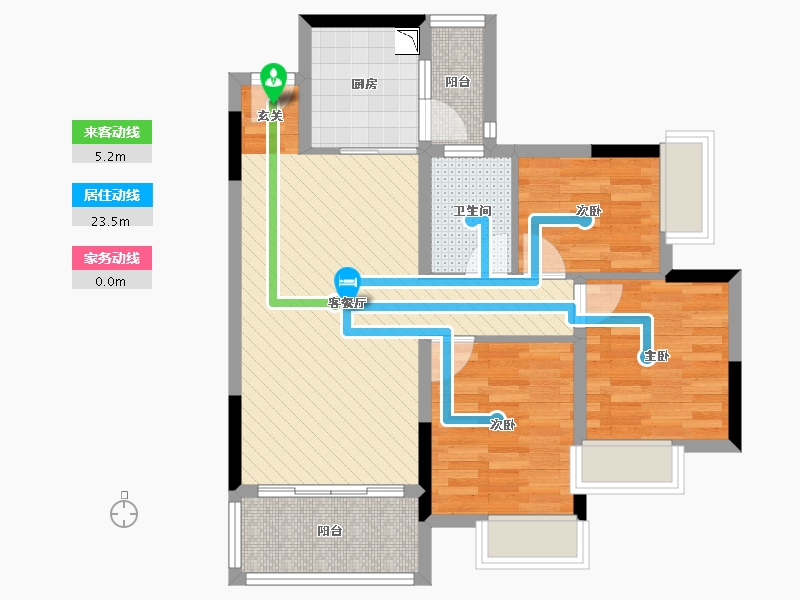 广东省-清远市-碧琇家园-71.18-户型库-动静线