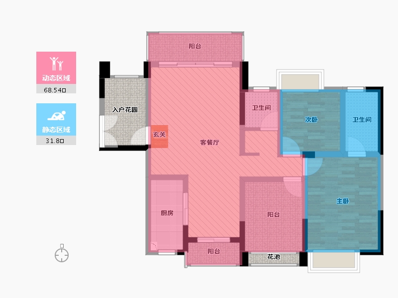 广西壮族自治区-柳州市-东岸御景-94.53-户型库-动静分区