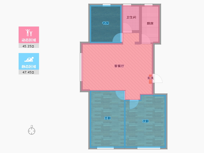 内蒙古自治区-赤峰市-百合国际-83.24-户型库-动静分区