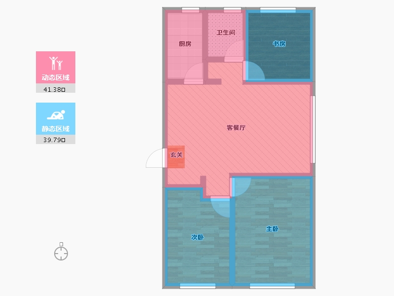 内蒙古自治区-赤峰市-百合国际-70.76-户型库-动静分区