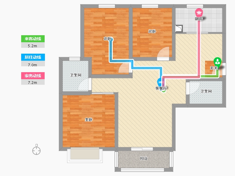 山西省-忻州市-平安未来城-90.31-户型库-动静线