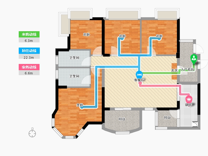 广东省-广州市-碧桂园豪园-112.07-户型库-动静线