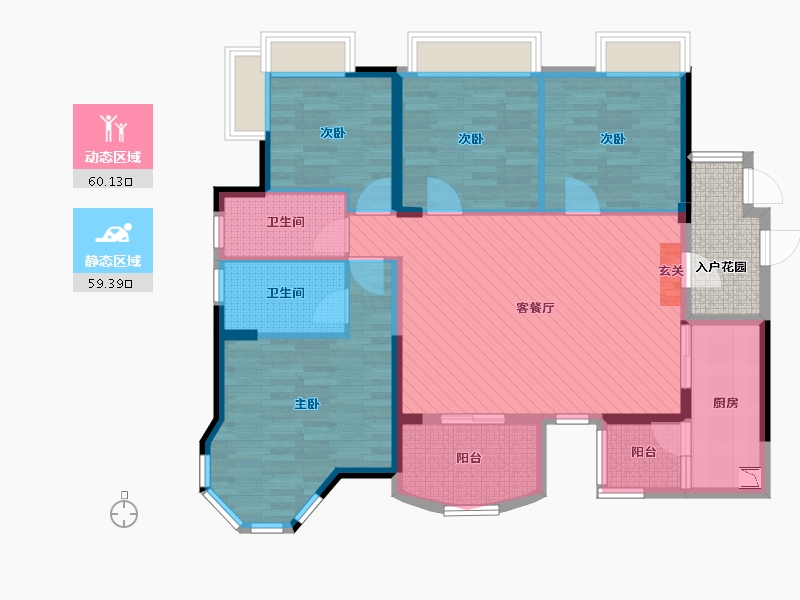 广东省-广州市-碧桂园豪园-112.07-户型库-动静分区