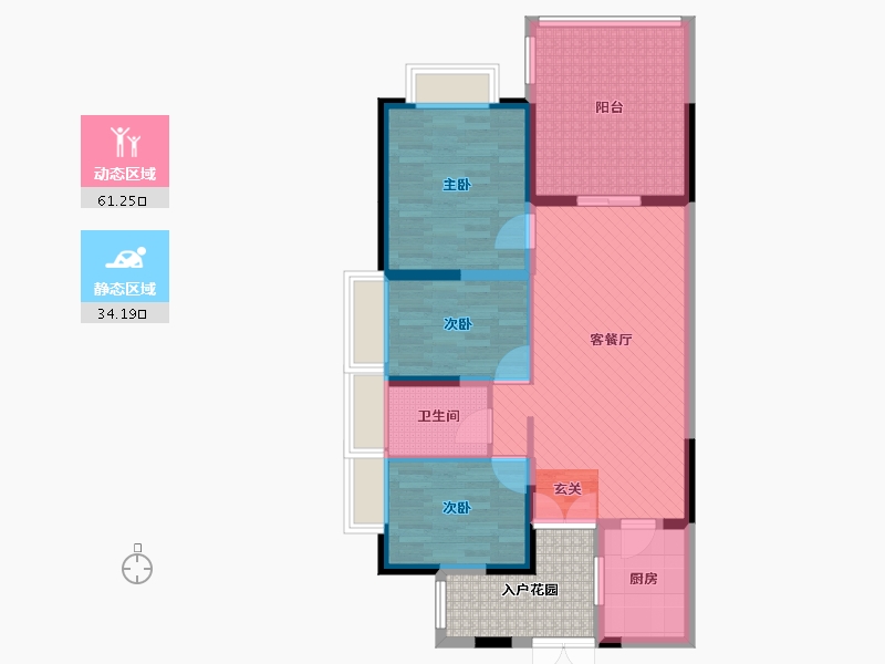 四川省-泸州市-碧桂园生态城-91.79-户型库-动静分区