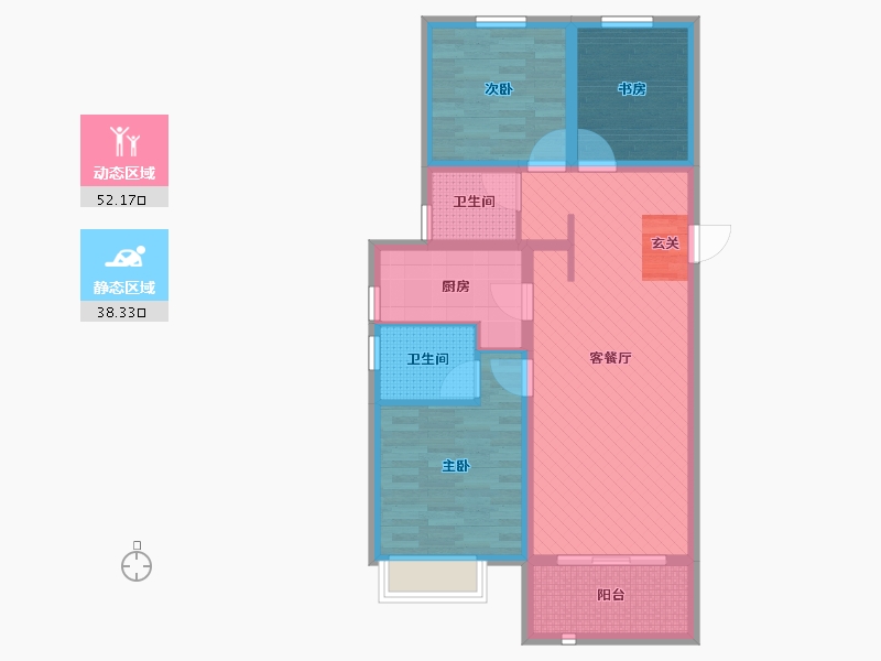 山东省-济南市-绿地城-78.78-户型库-动静分区