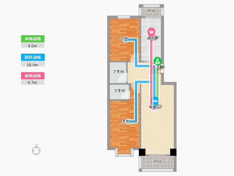 北京-北京市-隆曦园-72.63-户型库-动静线