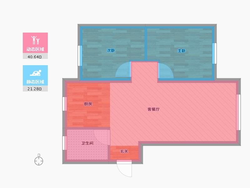 辽宁省-大连市-大连康馨一品-55.27-户型库-动静分区