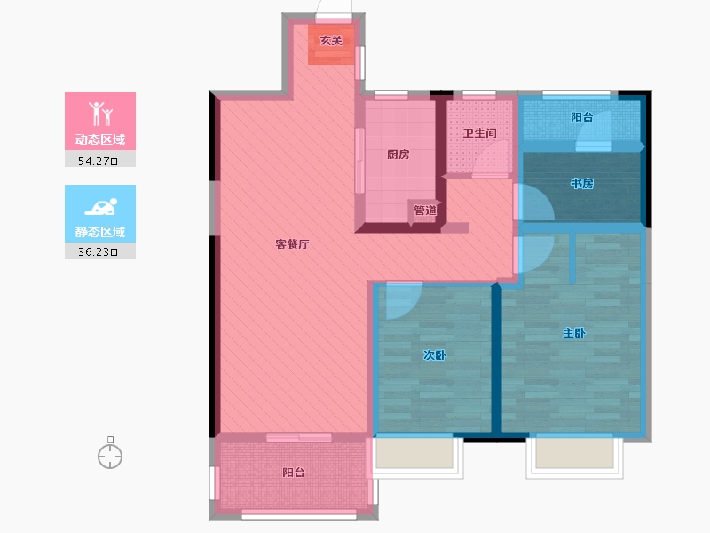 江西省-上饶市-吾悦首府-77.60-户型库-动静分区