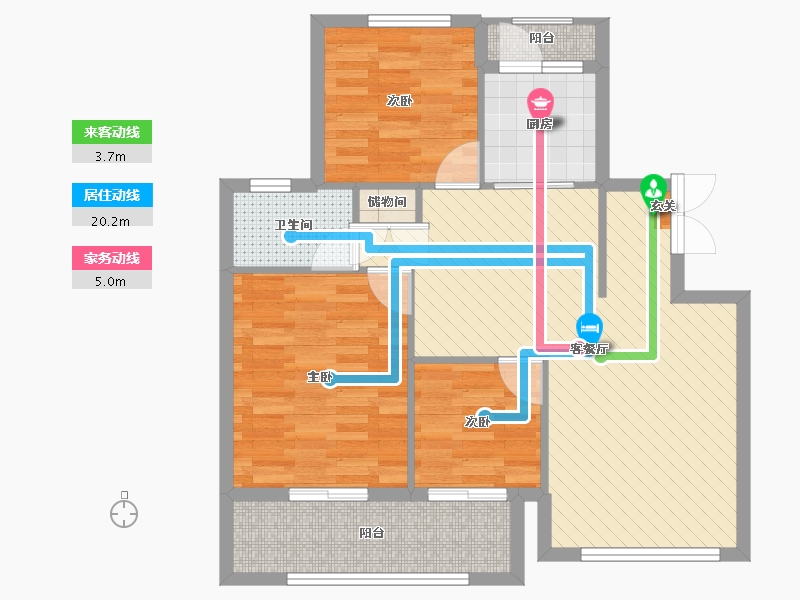 江苏省-苏州市-东湖林语-78.00-户型库-动静线