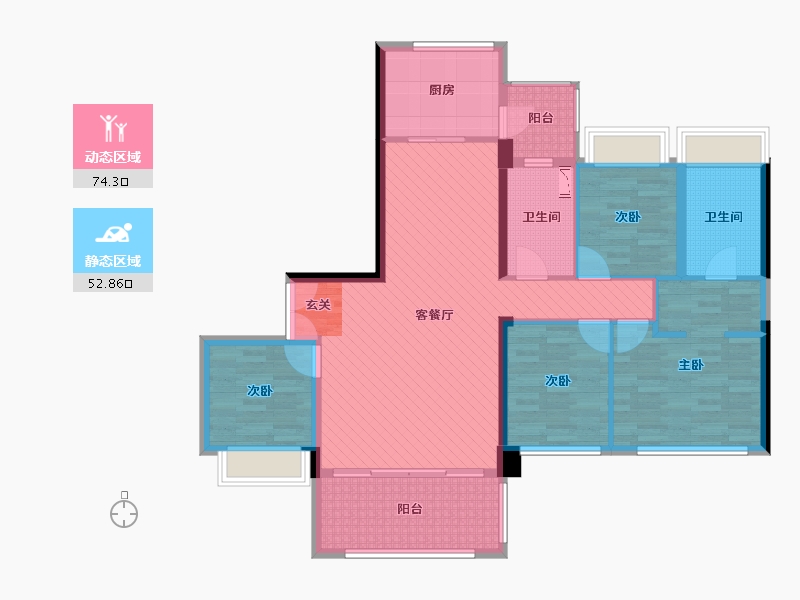 广东省-珠海市-中信红树湾四期-112.56-户型库-动静分区