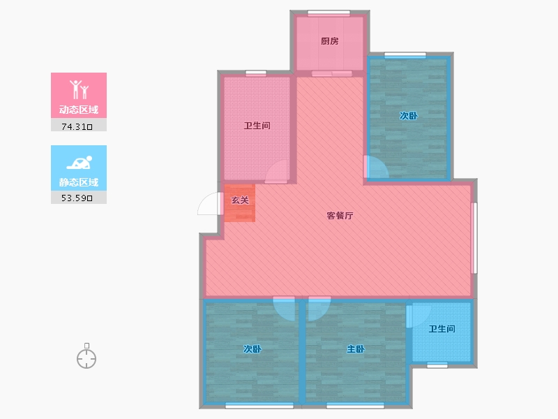 内蒙古自治区-呼伦贝尔市-鑫海滨河绿洲-114.24-户型库-动静分区