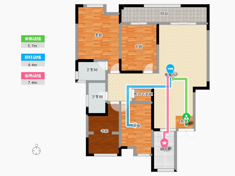 河南省-平顶山市-建业十八城-141.67-户型库-动静线