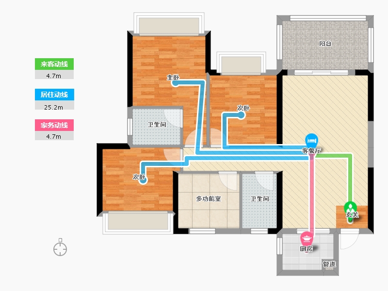 广西壮族自治区-南宁市-盛天东郡-93.35-户型库-动静线