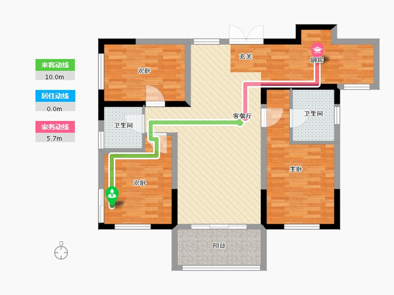 四川省-广安市-瑞鼎君悦-87.82-户型库-动静线