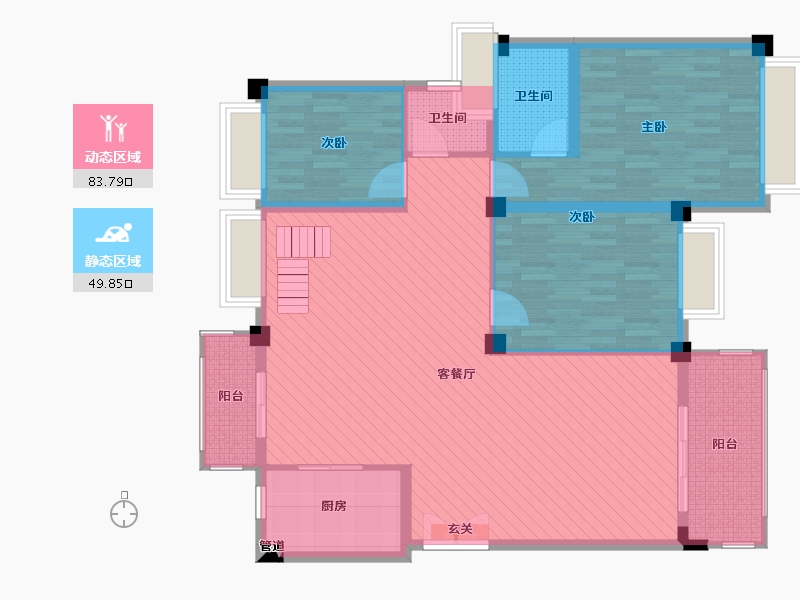 广东省-东莞市-景湖时代城-120.80-户型库-动静分区